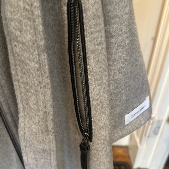 Calvin Klein Gray Belted Coat NWOT - Picture 7 of 9